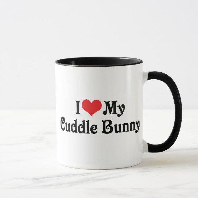 Mug J'aime mon lapin câlin (Droite)