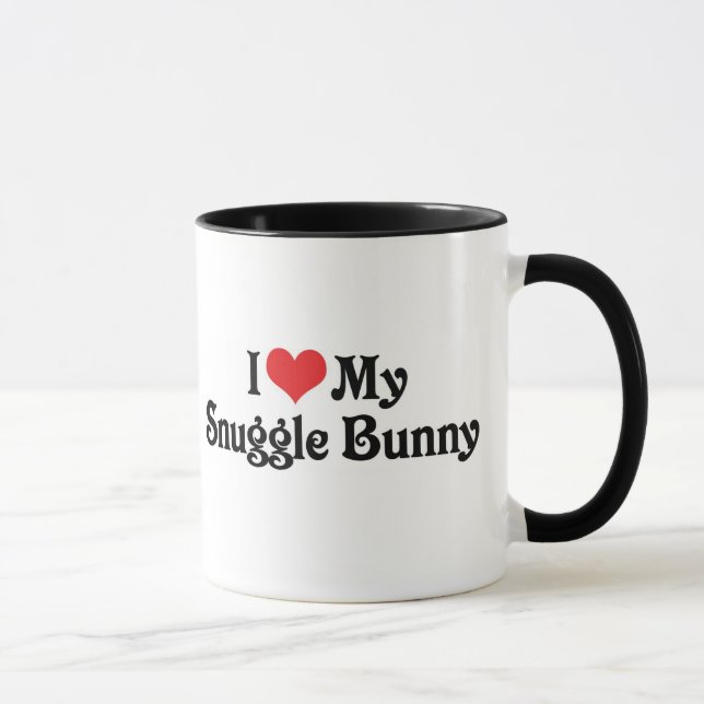Mug J'aime mon lapin câlin (Droite)