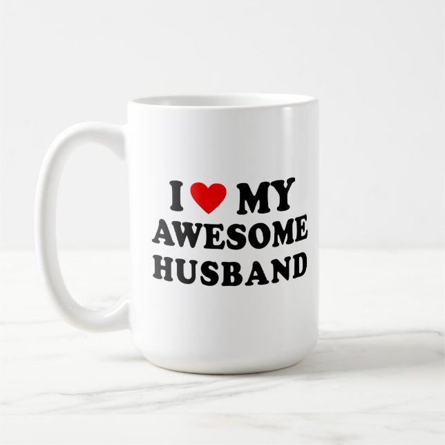Mug J'aime mon mari incroyable (Gauche)