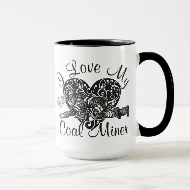 Mug j'aime mon mineur de charbon (Droite)
