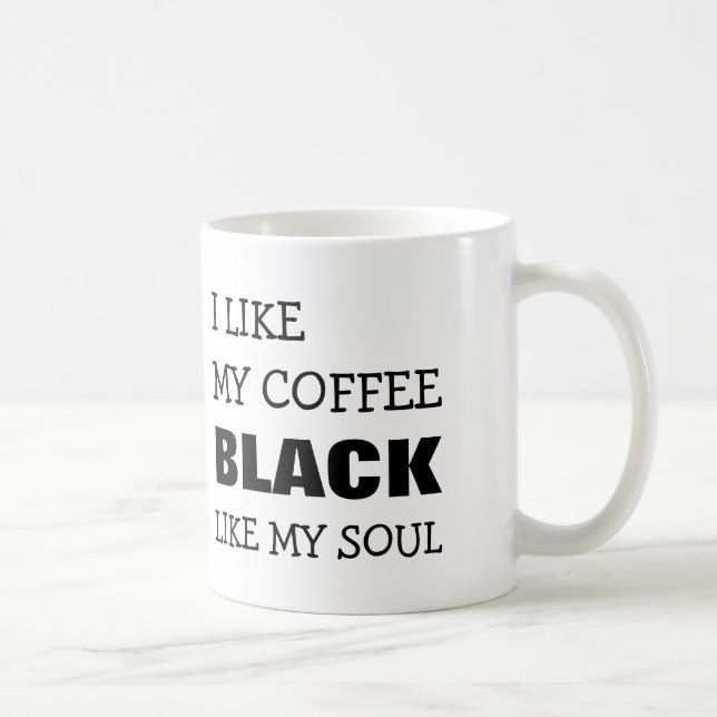 MUG J'AIME MON NOIR DE CAFÉ COMME MON ÂME (Droite)