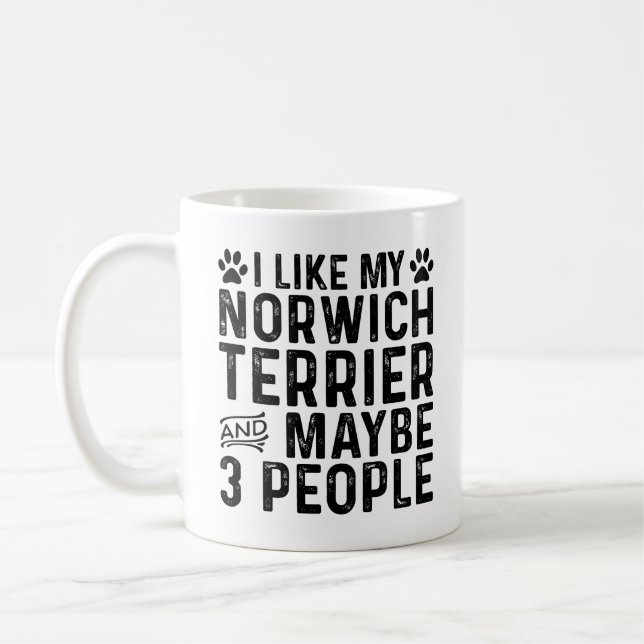 Mug J'aime mon norwich terrier et 3 personnes (Gauche)