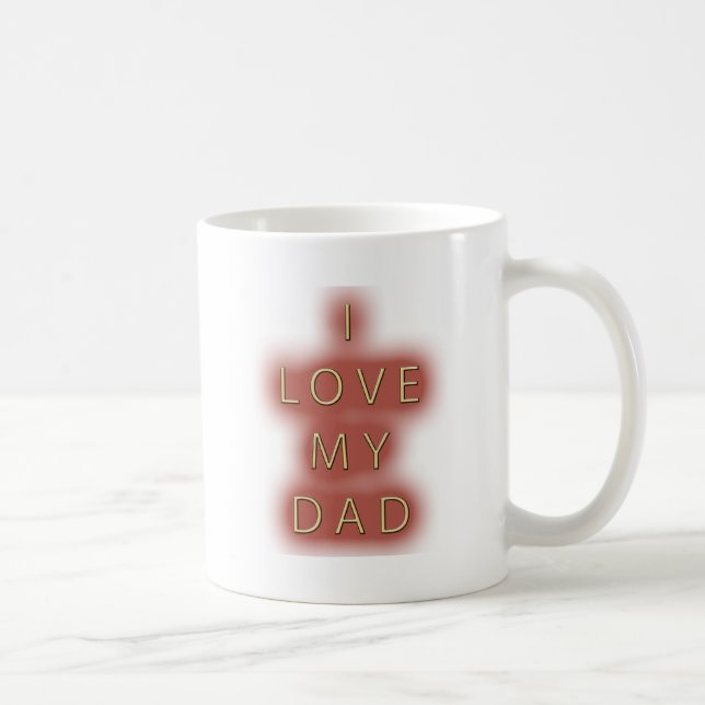 Mug J'aime mon papa (blanc) (Droite)