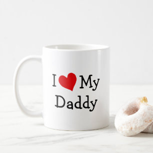 Mug J'aime mon papa cœur rouge photo