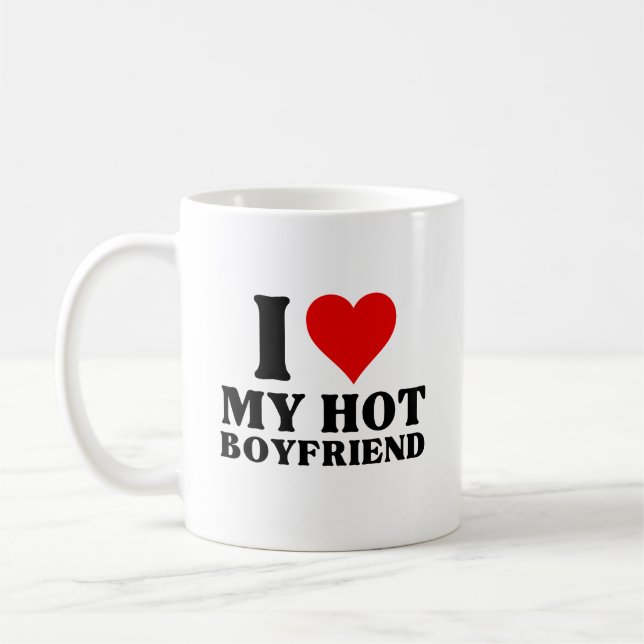 Mug J'Aime Mon Petit Ami Chaud, J'Aime Mon Petit Ami C (Gauche)