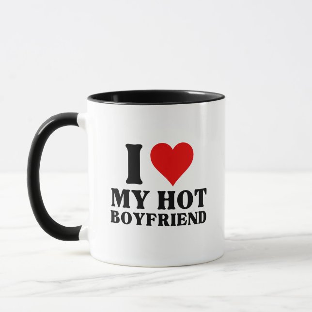 Mug J'Aime Mon Petit Ami Chaud, J'Aime Mon Petit Ami C (Gauche)