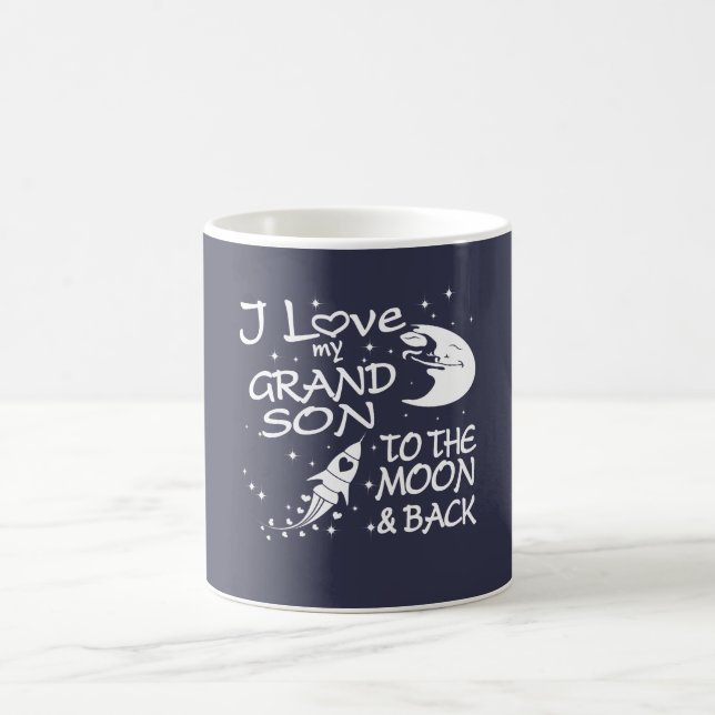 Mug J'aime mon petit-fils à la lune et au dos (Centre)