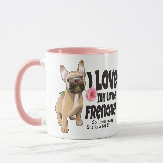 Mug J'aime mon petit Français - French bulldog (Gauche)