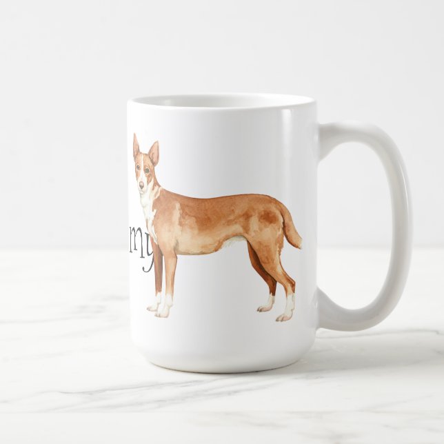 Mug J'aime mon Podengo portugais (Droite)