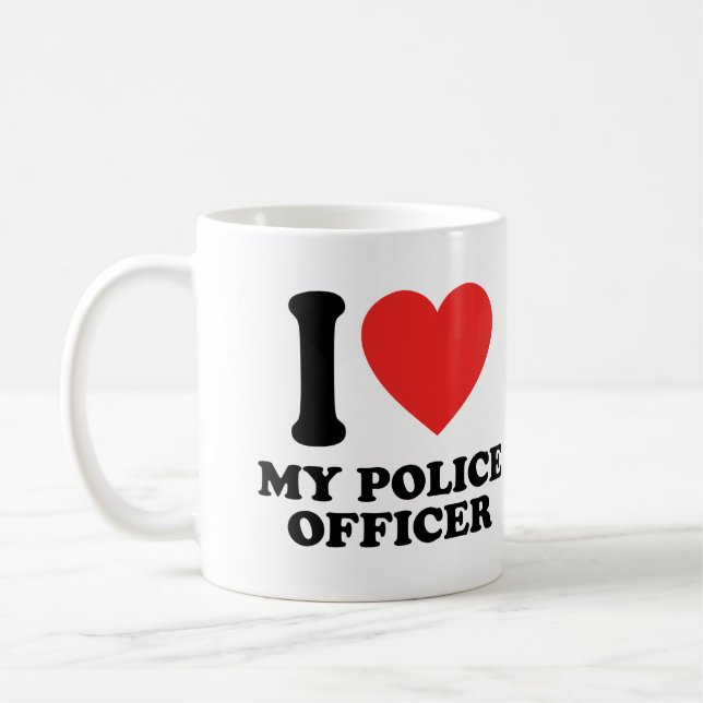 Mug J'Aime Mon Policier (Gauche)