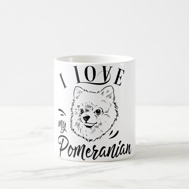 Mug J'Aime Mon Poméranien   (Centre)