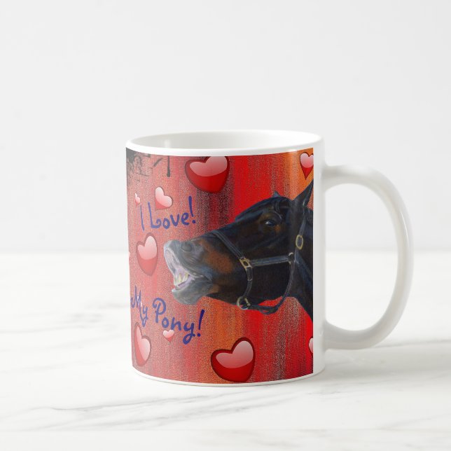 Mug J'aime mon poney ! Cavalier mignon (Droite)
