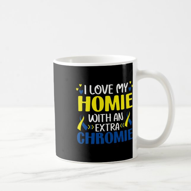 Mug J'aime mon pote avec un chromosome supplémentaire  (Droite)