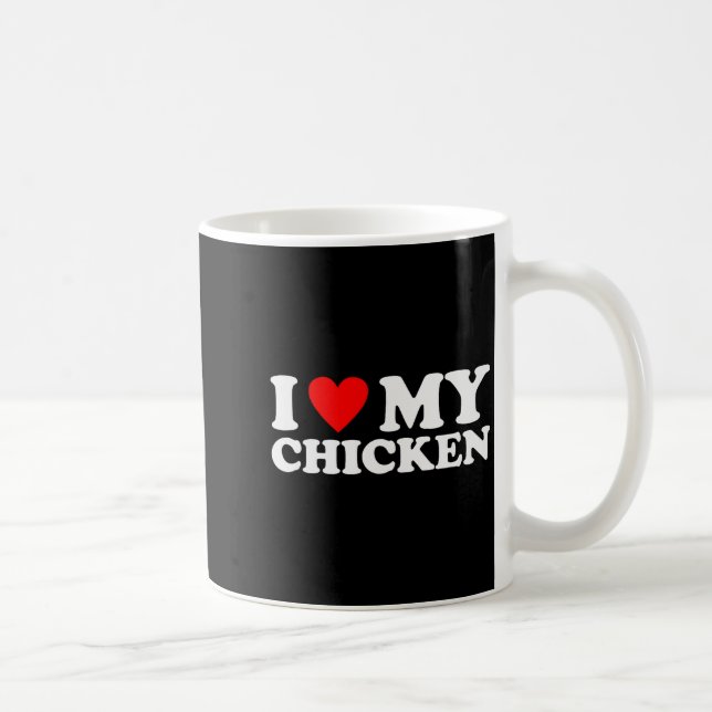Mug J'aime mon poulet, j'adore mon poulet  (Droite)