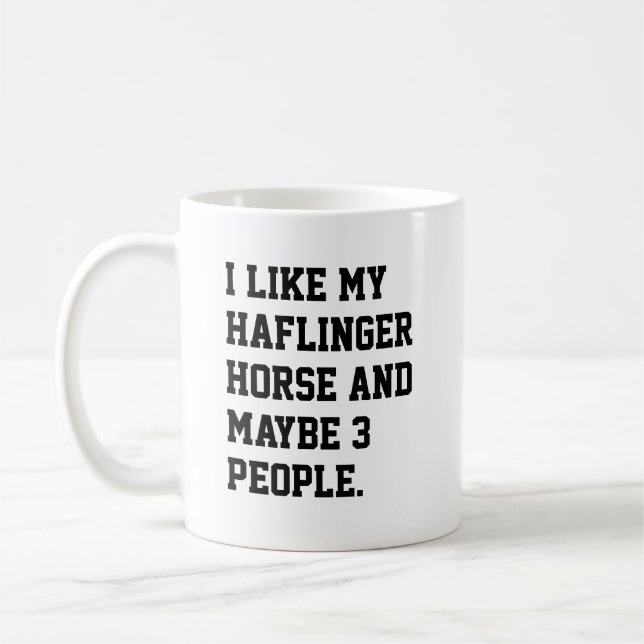 Mug J'Aime Mon Propriétaire De Cheval Haflinger Cheval (Gauche)