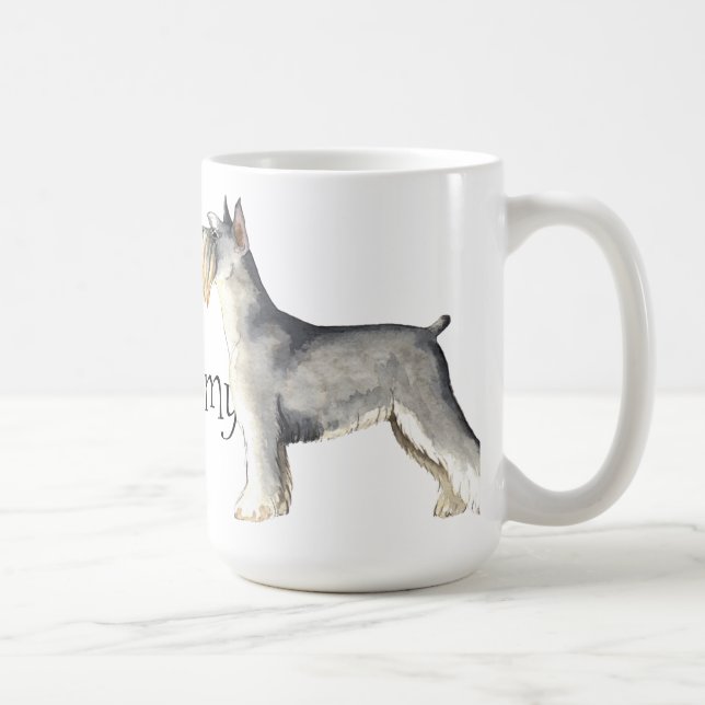 Mug J'aime mon Schnauzer miniature (Droite)