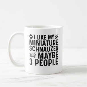 Mug J'aime mon Schnauzer Nain et 3 personnes