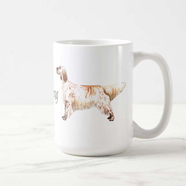 Mug J'aime mon Setter anglais (Droite)