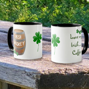 Mug J'aime mon Shamrock de biscuits irlandais à café W