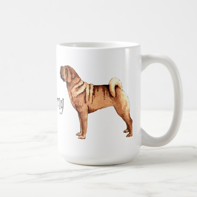 Mug J'aime mon Shar-Pei chinois (Droite)