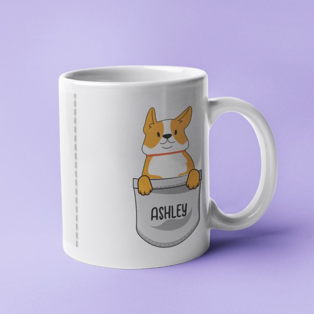 Mug J'Aime Mon Shiba Inu Chien Animateur Coeur Glissan (Créateur téléchargé)