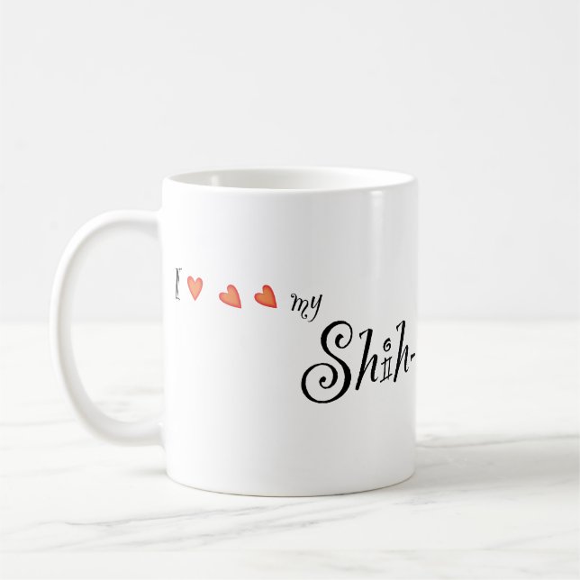 Mug J'aime mon Shih-Tzu (Gauche)