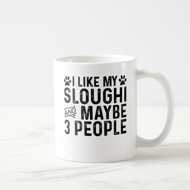 Mug J'aime mon Sloughi et 3 personnes (Droite)