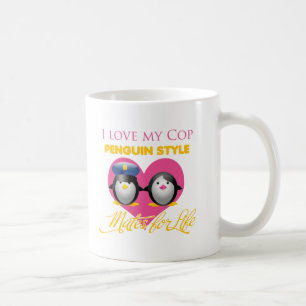 Mug J'aime mon style de pingouin de cannette de fil