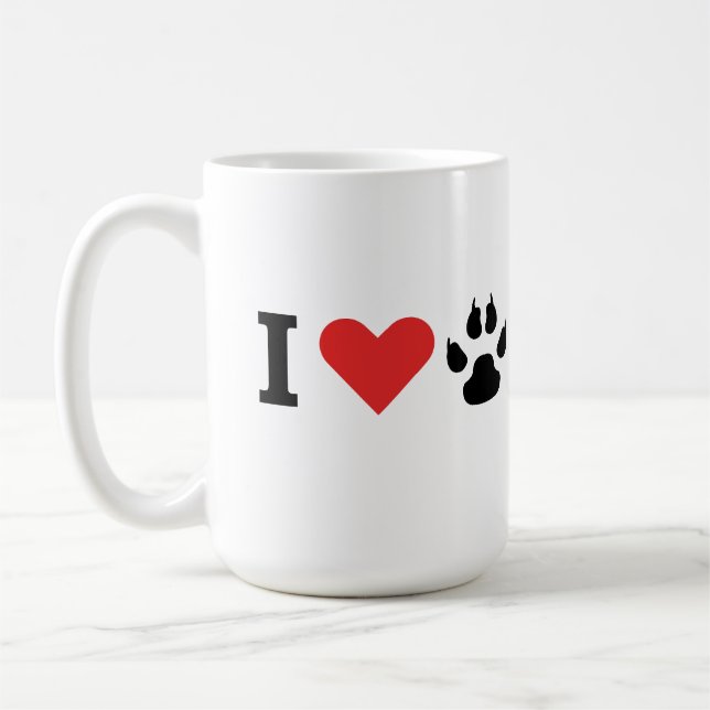 Mug J'aime mon super chien de chat (Gauche)