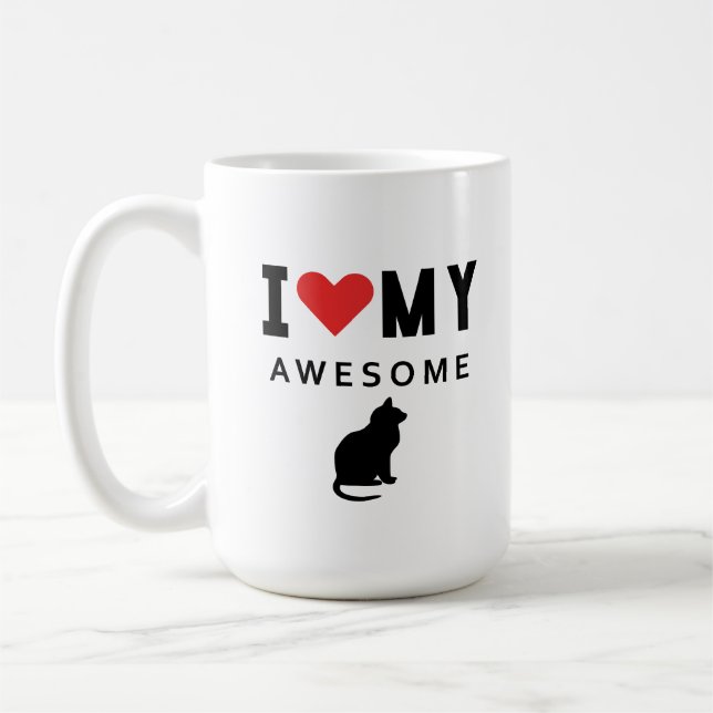 Mug J'aime mon super chien de chat (Gauche)