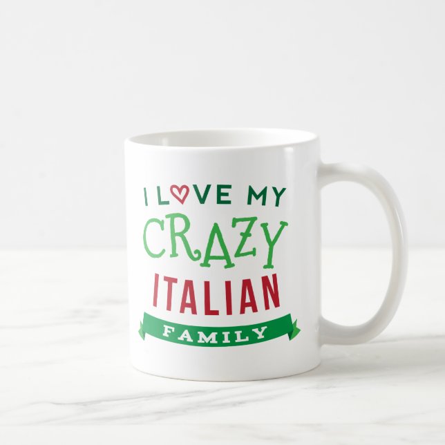 Mug J'aime mon T-shirt italien fou ide de la Réunion (Droite)