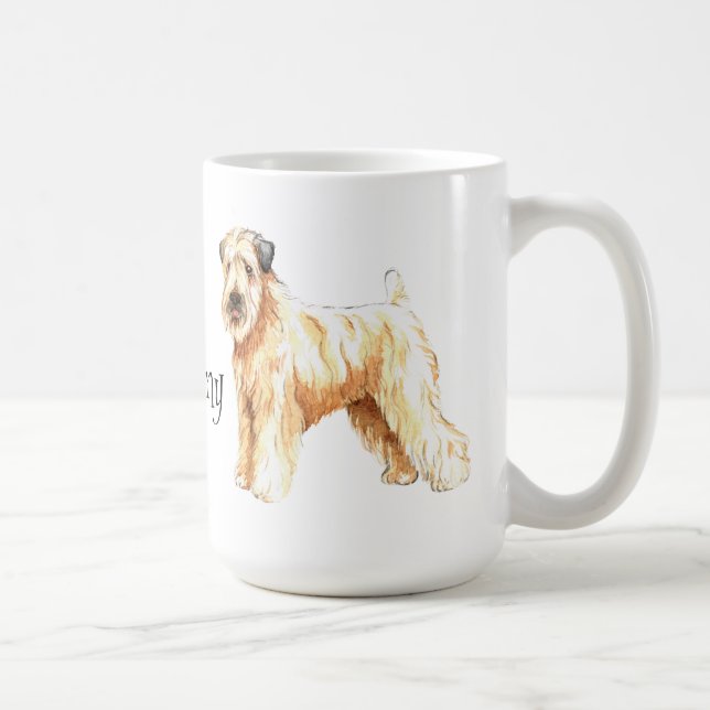Mug J'aime mon Terrier blond comme les blés enduit (Droite)