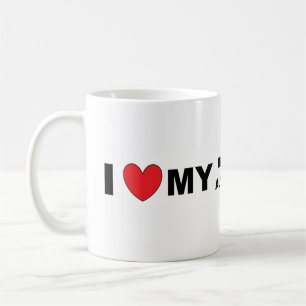 Mug j'aime mon tri noir mini aussie