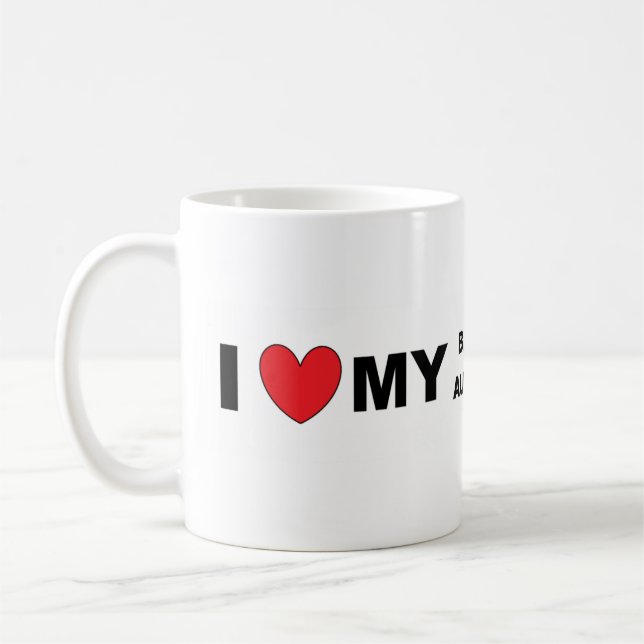 Mug j'aime mon tri noir mini aussie (Gauche)