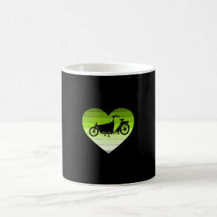Mug J'Aime Mon Vélo De Cargo - Green Retro Heart