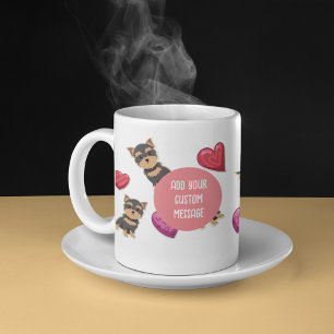Mug J'Aime Mon Yorkshire Terrier Chien Glissant Coeur