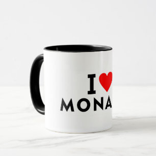 Mug J'aime Monaco pays comme voyage de coeur tourisme