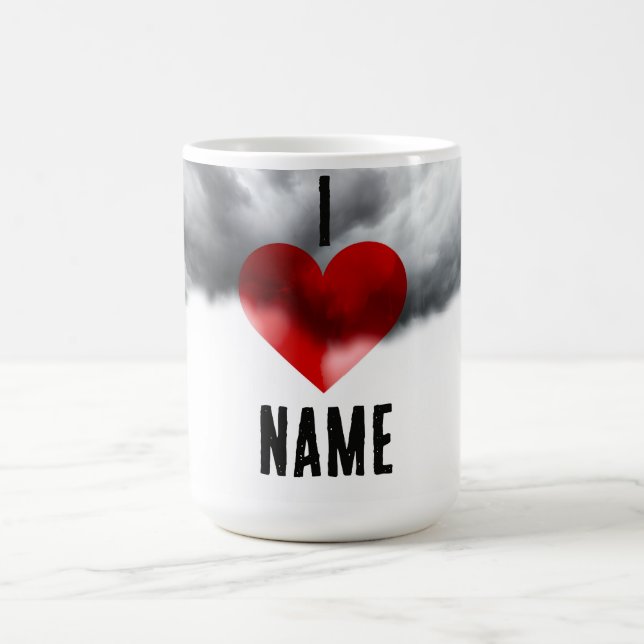 Mug J'aime Nom Personnalisé (Centre)