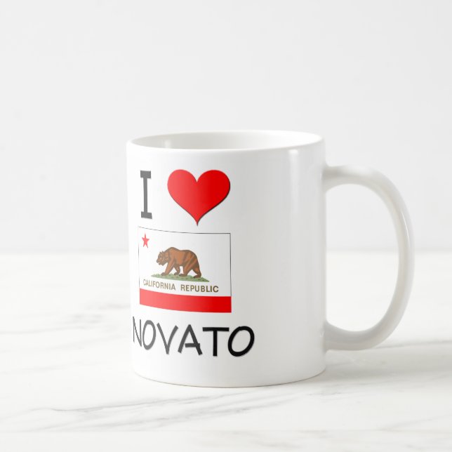 Mug J'aime NOVATO la Californie (Droite)