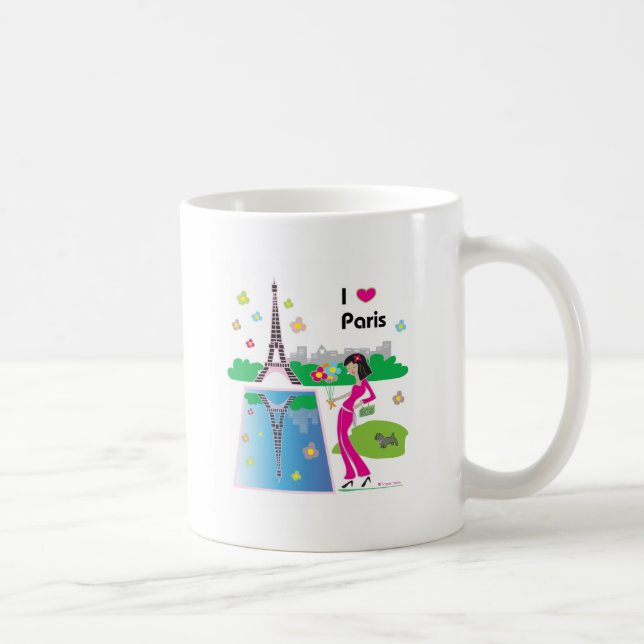 Mug J'aime Paris, France (Droite)