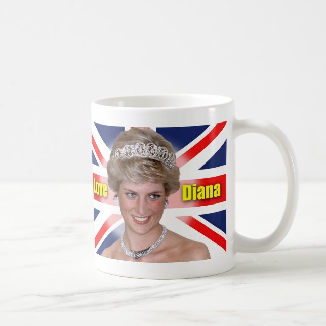 Mug J'aime princesse Diana (Droite)