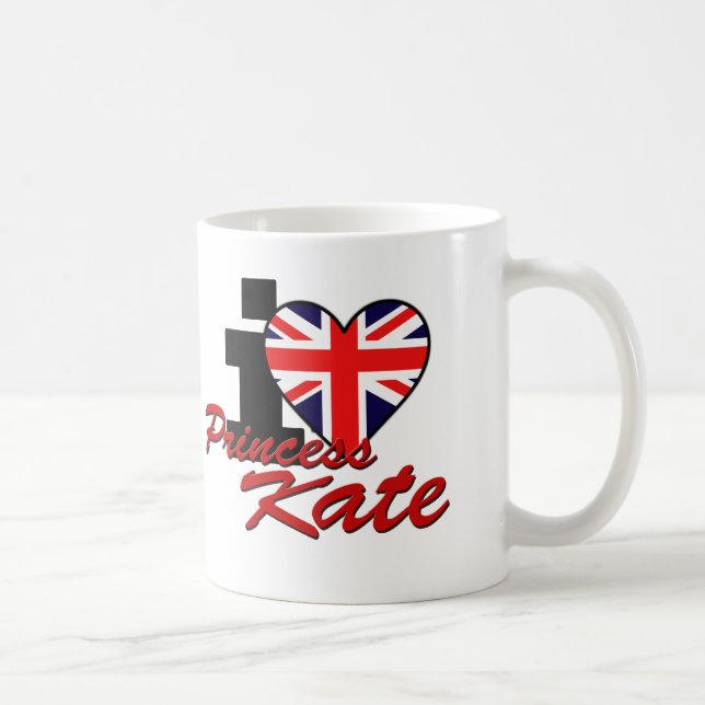Mug J'aime princesse Kate (Droite)