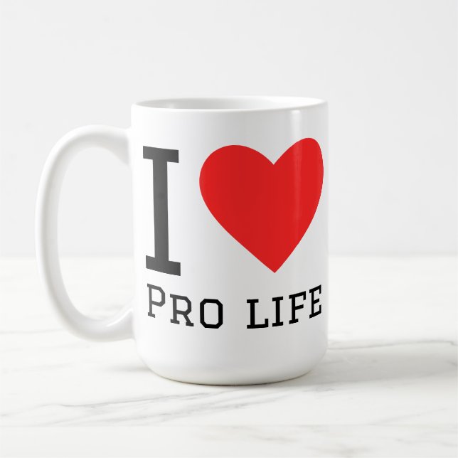 Mug J'aime pro-vie  (Gauche)