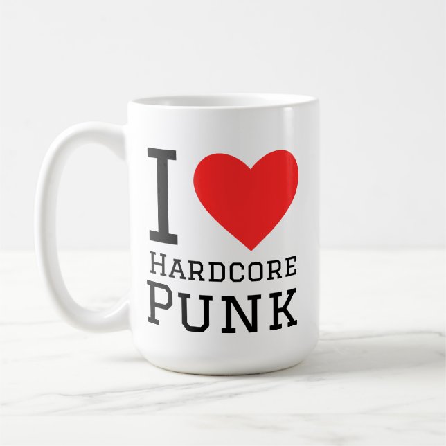 Mug J'aime punk hardcore (Gauche)