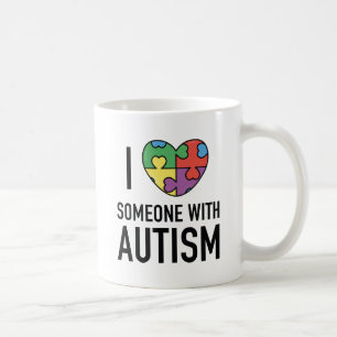 Mug J'Aime Quelqu'Un Avec L'Autisme