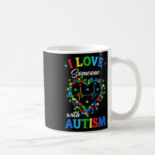 Mug J'Aime Quelqu'Un Avec Sensibilisation sur l'autism