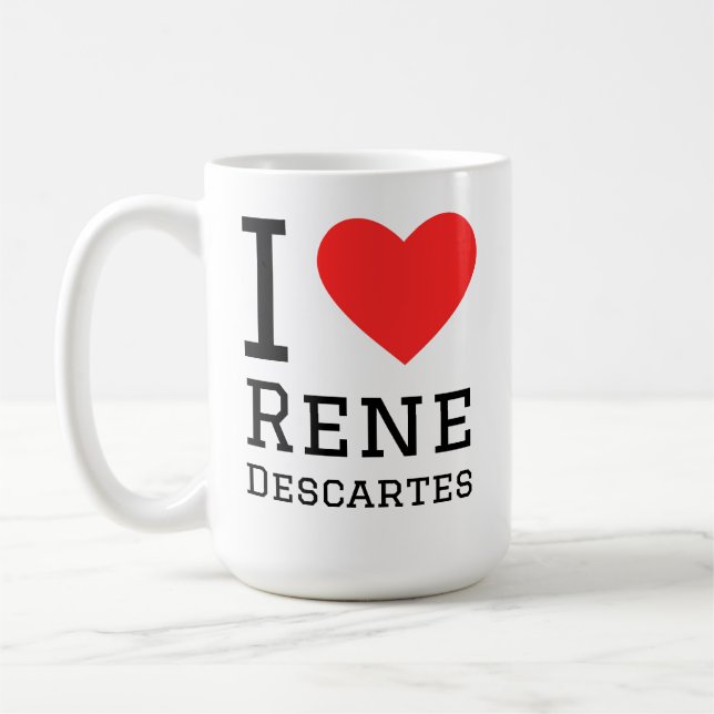 Mug J'aime Rene Descartes  (Gauche)