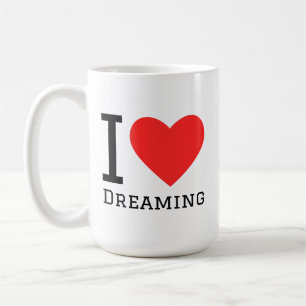 Mug J'aime rêver autocollant carré