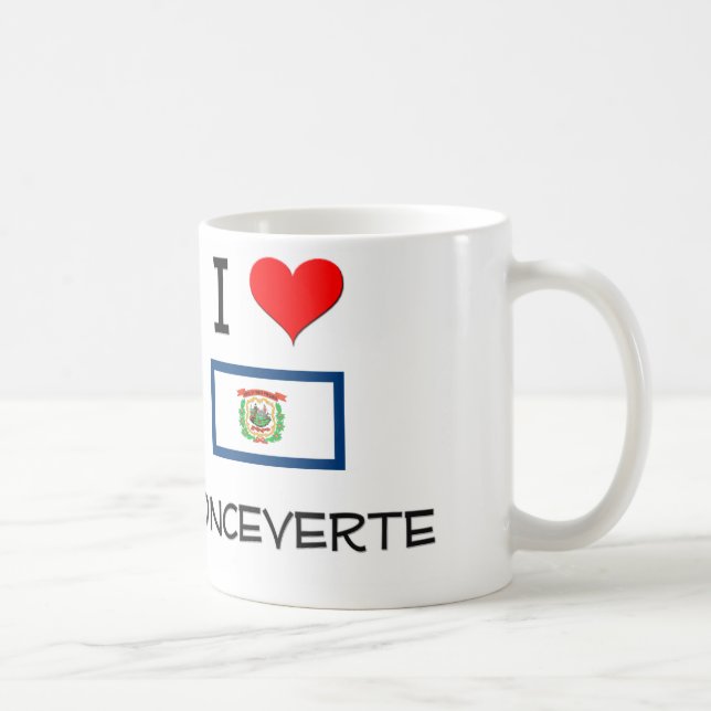 Mug J'aime Ronceverte la Virginie Occidentale (Droite)