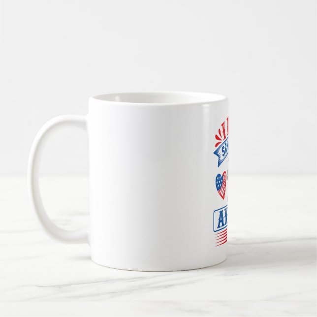 Mug J'aime Schnauzers et les USA (Gauche)